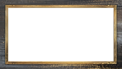 Transparent rectangular frame Golden Borders PNG