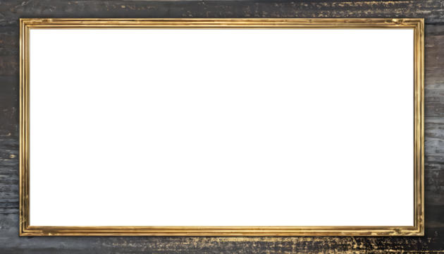 Transparent rectangular frame Golden Borders PNG