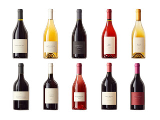 Wine Bottles Collection: Red, White, and Rosé