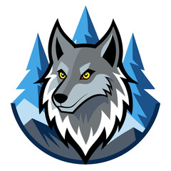 wolf head vector