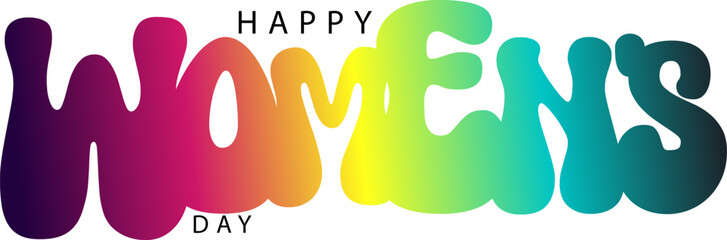 happy women's day, Women's Day card, background, 8 March. Vector, gradient color text