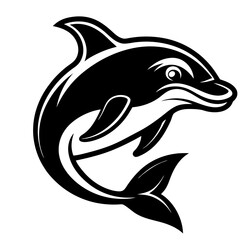 silhouette of a dolphin