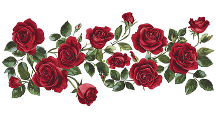 Fototapeta premium Elegant red roses in a floral arrangement