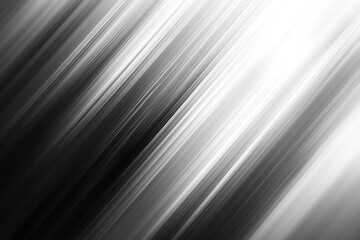 Obraz premium Abstract grayscale image with dynamic diagonal lines conveying motion and depth.