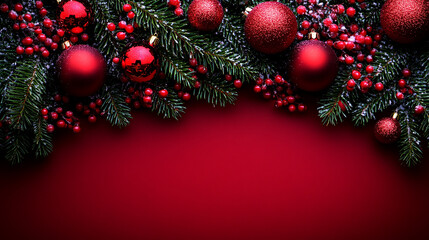 Holiday decorations. Festive Christmas decorations in vibrant colors, New Year celebrations