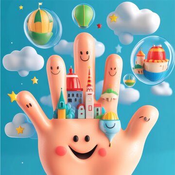 Bubbly fingers travel joy