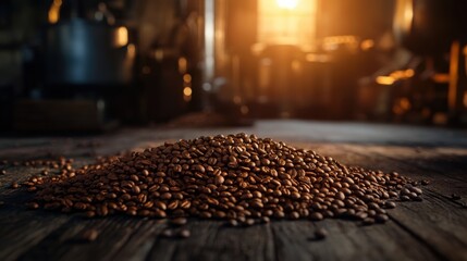Fototapeta premium coffee beans in the ground