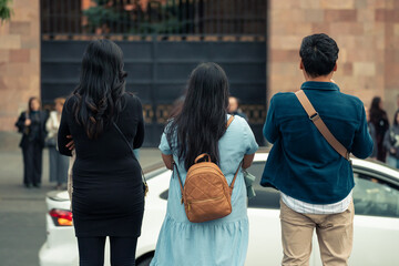 People crossing the street, city life