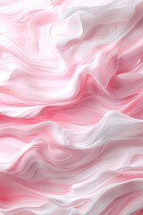 Abstract fluid pink and white waves creating a beautiful texture and pattern on a soft background.