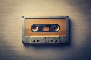 Fototapeta premium Retro Music Cassette Vintage Tapes for DJs - Nostalgic Audio Memories from the 90s, Minimalist Photography