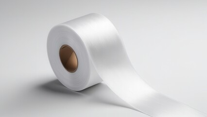 Photorealistic silk tape mockup, great for presenting packaging designs, branding concepts, or product labels in a professional, stylish way.