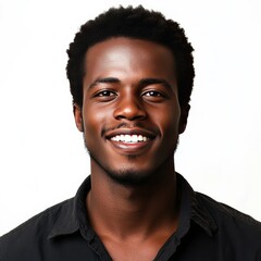 Obraz premium Black man isolated on white, surprised.