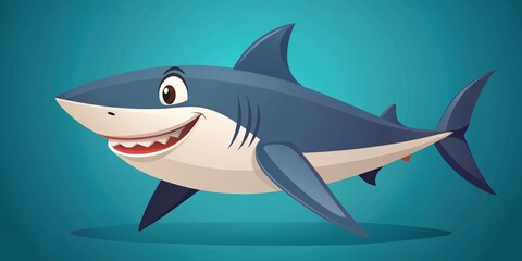 Naklejka premium Sly Business Shark Illustration for Minimalist Photography and Branding Concepts