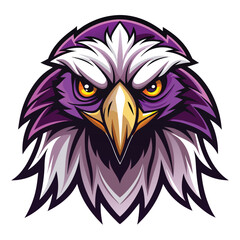Obraz premium Purple Eagle Mascot Design with Sharp Beak