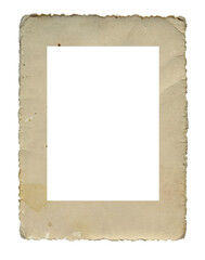 Obraz premium Vintage photo paper frame with transparent background 