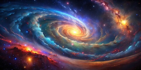 Obraz premium Stunning High Dynamic Range Nebula and Galaxies in Space - Cosmic Wonders