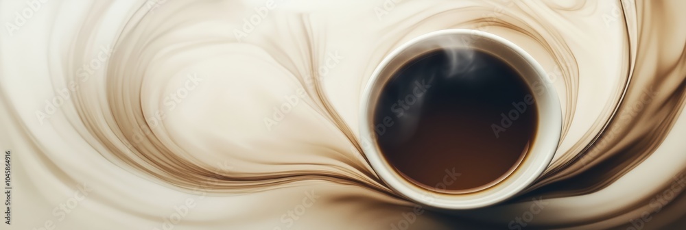 Aufkleber delicate swirls of tea dance on a soft, neutral background, creating an enchanting display that capt