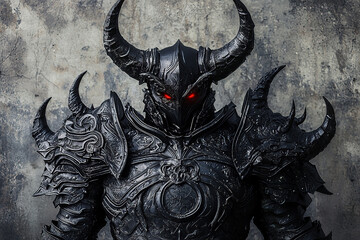 Black knight in dark fantasy style 