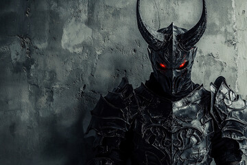 Black knight in dark fantasy style 