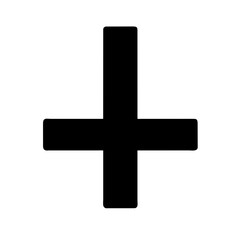 Obraz premium Symbol representing inverted cross icon