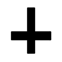 Obraz premium Symbol representing inverted cross icon