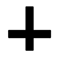 Obraz premium Symbol representing inverted cross icon