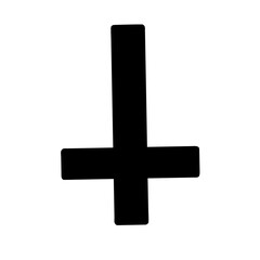 Fototapeta premium Symbol representing inverted cross icon