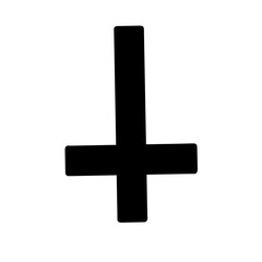 Obraz premium Symbol representing inverted cross icon