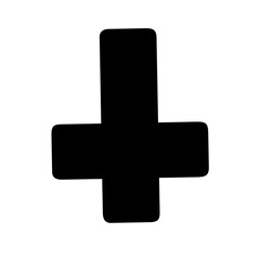 Symbol representing inverted cross icon