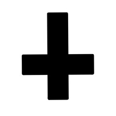 Symbol representing inverted cross icon