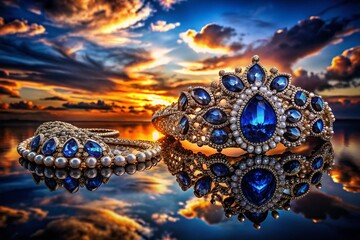 Obraz premium Stunning Silhouette Jewelry Photography for Elegant Visuals and Marketing