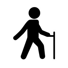 Icon representing the action of walking