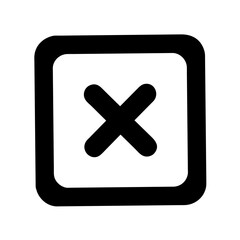 Fototapeta premium Icon representing close or cancel action