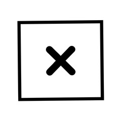 Obraz premium Icon representing close or cancel action