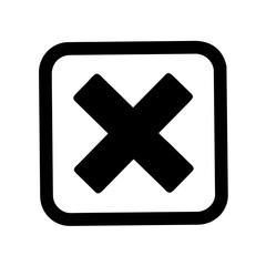 Fototapeta premium Icon representing close or cancel action