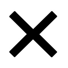 Fototapeta premium Icon representing close or cancel action