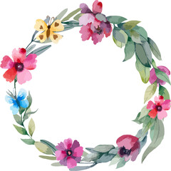 Watercolor seamless floral pattern with flowers