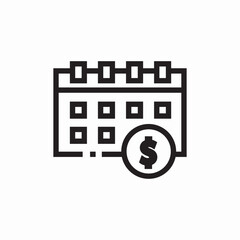 calendar salary day icon sign vector