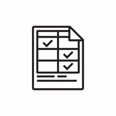 check mark sheet icon sign vector