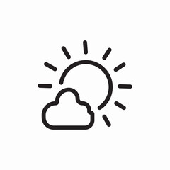 cloud sun icon sign vector