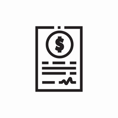 invoice check icon sign vector