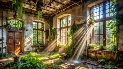 Fototapeta premium Urban Exploration: Abandoned Sprinkler Systems in Decaying Buildings
