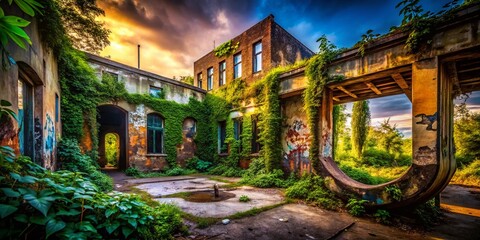 Fototapeta premium Urban Exploration: Uncovering Hidden Gems in Abandoned Structures