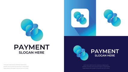 Modern logo design for Fast Pay financial services, digital wallet, with letter P concept, modern payment logo template, colorful letter P payment with abstract arrow symbol logo vector illustration.