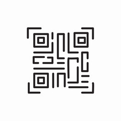 qr code scan icon sign vector