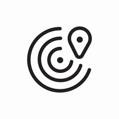 radar location icon sign vector
