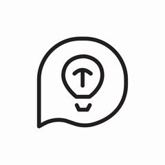 speech bubble bulb idea icon sign vector