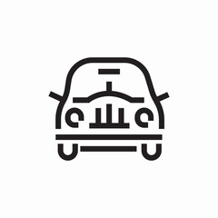 taxi cab icon sign vector