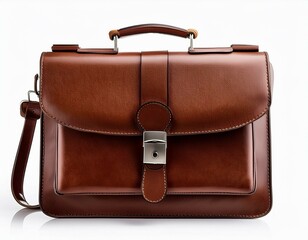 brown leather briefcase