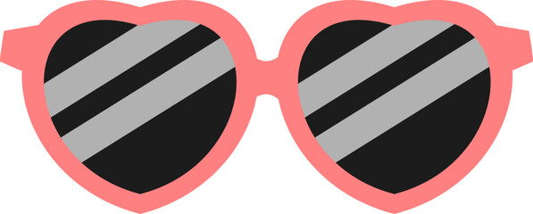 Pink glasses hearts